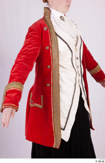  Photos Woman in Historical Dress 75 17th century Historical clothing red jacket upper body 0010.jpg